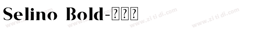 Selino Bold字体转换